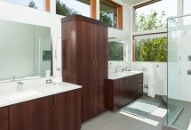 General Contractor Services Cost Redmond: Contractor Questions for site cleanliness, finish samples and Downtown townhomes Bathroom for Redmond Bathroom Remodeling, focused on vanity storage