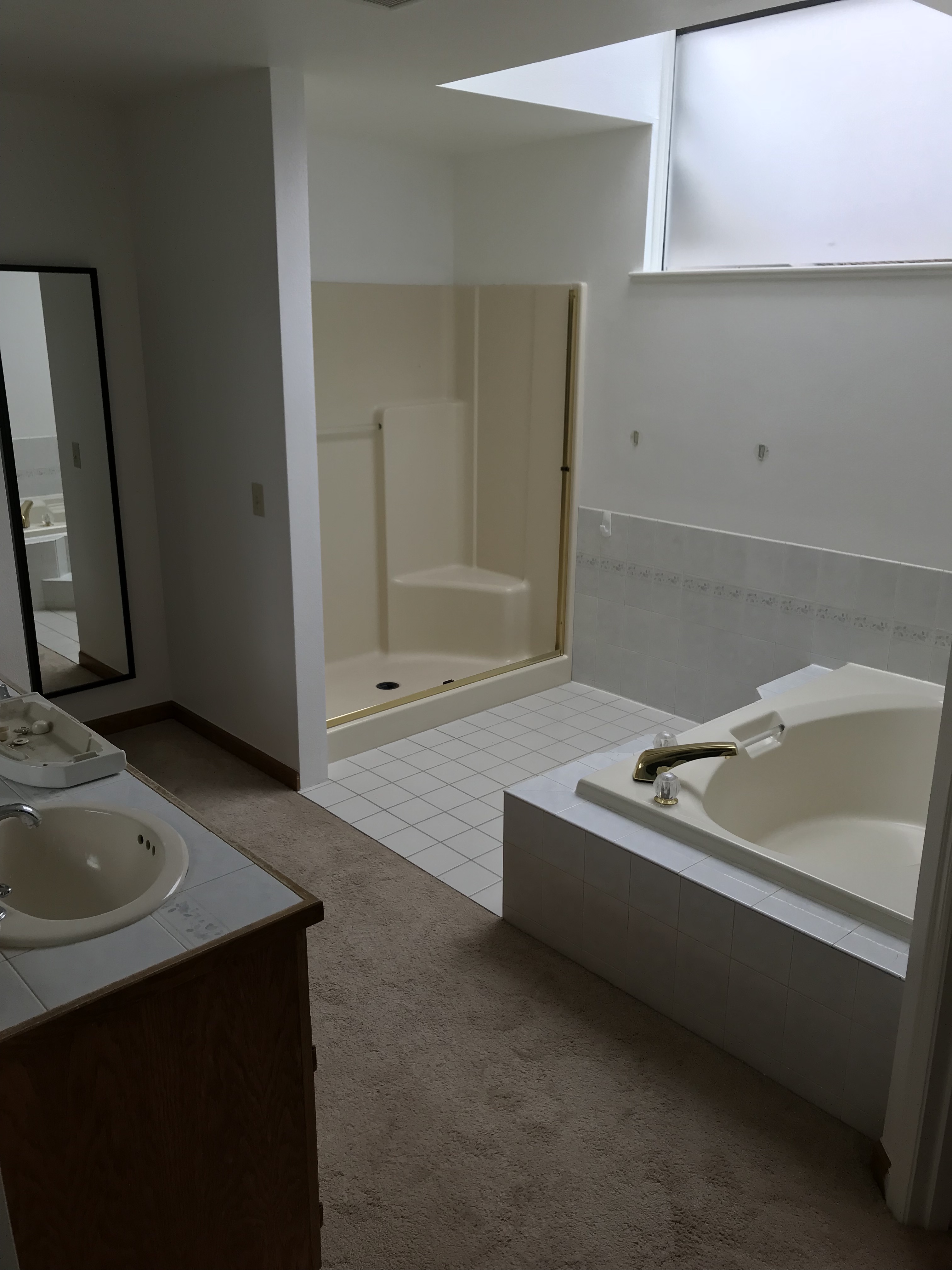 Bellevue Bathroom Before Renovation — Bellevue Bathroom Remodeling Bellevue Bathroom Before Renovation for Bellevue Bathroom Remodeling, focused on fixture placement
