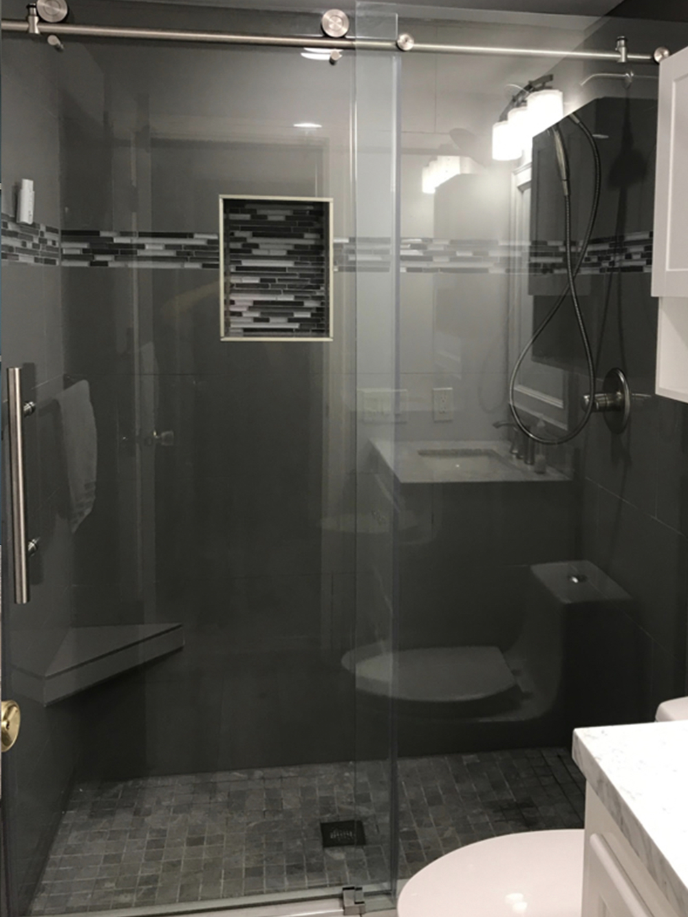 Bathroom Renovation After — Mercer Island Bathroom Remodeling Bathroom Renovation After for Mercer Island Bathroom Remodeling, focused on lighting balance