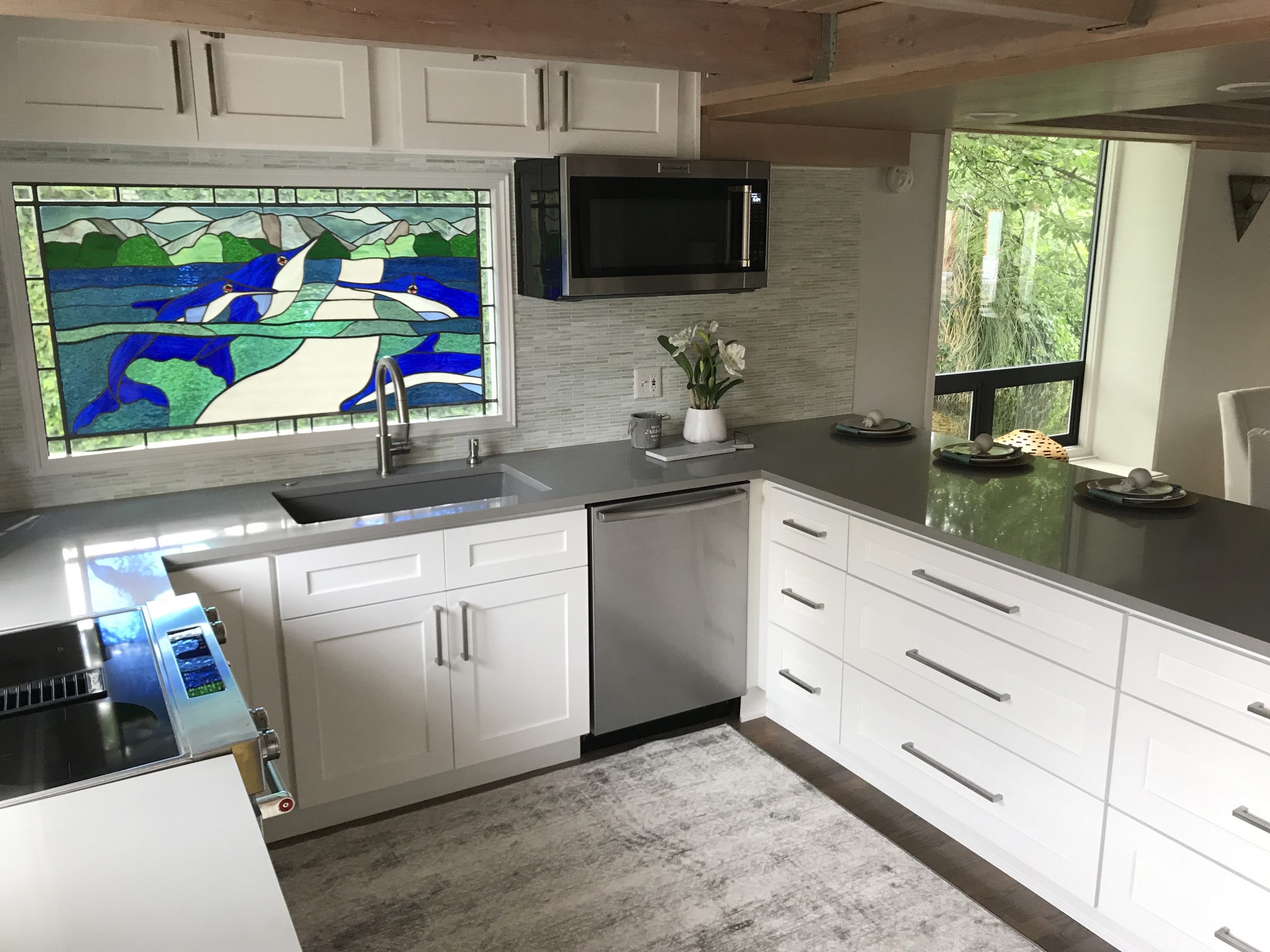 Beach House Kitchen Remodel for Renton Kitchen Remodeling, focused on backsplash detail