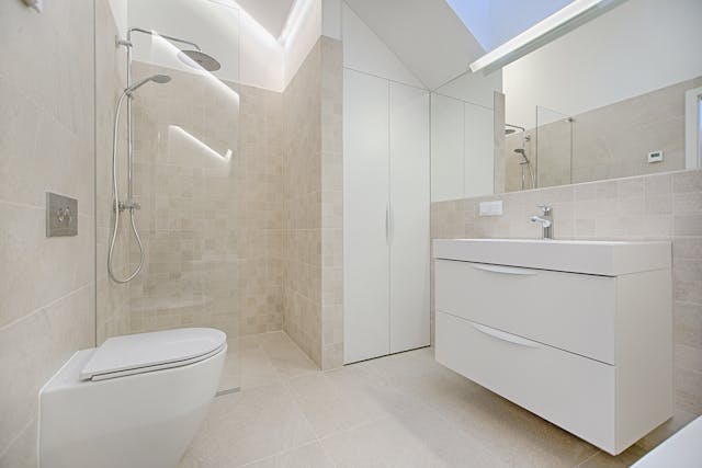 Mercer Island Bathroom Remodeling Permits: Permit Planning for waterproofing, storage needs and lakeview lots Mercer Island Luxury Bathroom