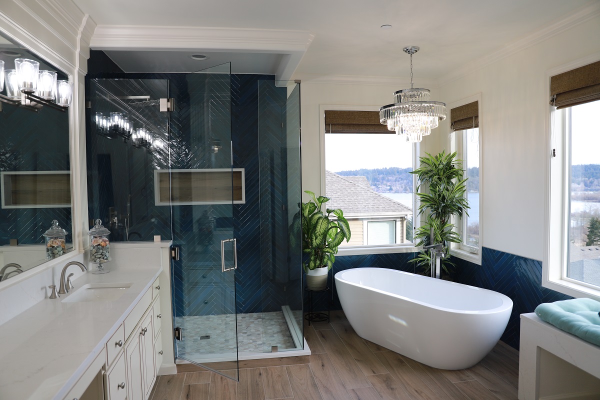 Bellevue Bathroom — Bellevue Bathroom — project perspective Bellevue Bathroom for Bellevue Bathroom Remodeling, focused on vanity storage