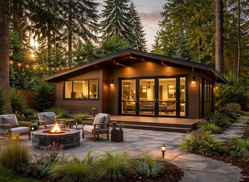 Bellevue Garage Conversion Adu Permits: Permit Planning for utility runs, permit notes and Bridle Trails lots ADU Addition Buider for Bellevue ADU Construction, focused on exterior integration