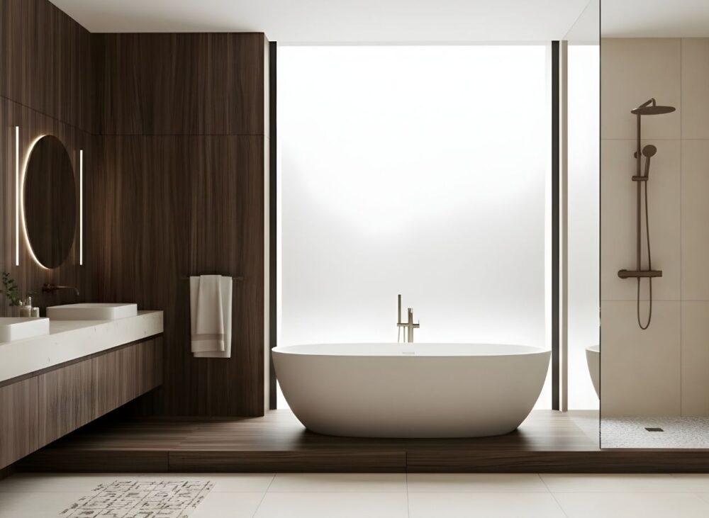 Newcastle Bathroom Remodeling Permits: Permit Planning for vanity storage, foundation edges and quiet cul-de-sacs Bathroom Renovation Bellevue 2 for Bellevue Bathroom Remodeling, focused on finish durability