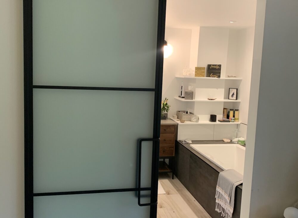 Custom Luxury Bathroom Bellevue 1 for Bellevue Bathroom Remodeling, focused on tile transitions