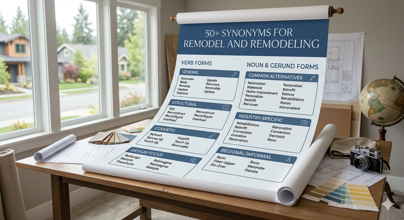 50+ Synonyms for Remodel and Remodeling